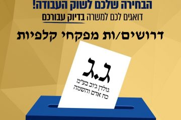 לבחירות לכנסת ה- 23 ביום 2.3 דרושים מפקחי טוהר הבחירות
